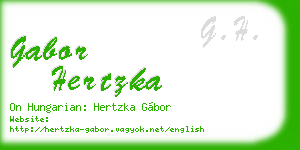 gabor hertzka business card